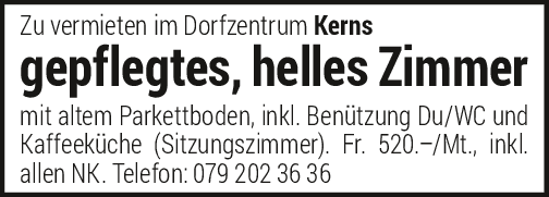 Zimmer, Kerns