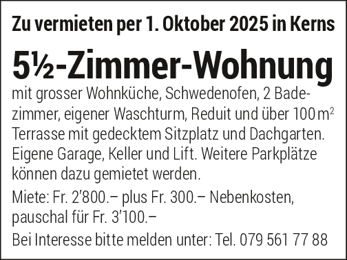 5.5 Zi-Wohnung, Kerns