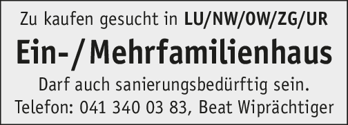 EFH, MFH gesucht