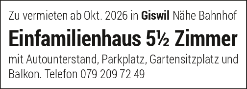 EFH 5.5 Zimmer, Giswil