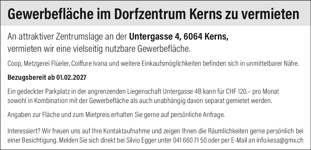 Gewerbefläche, Kerns
