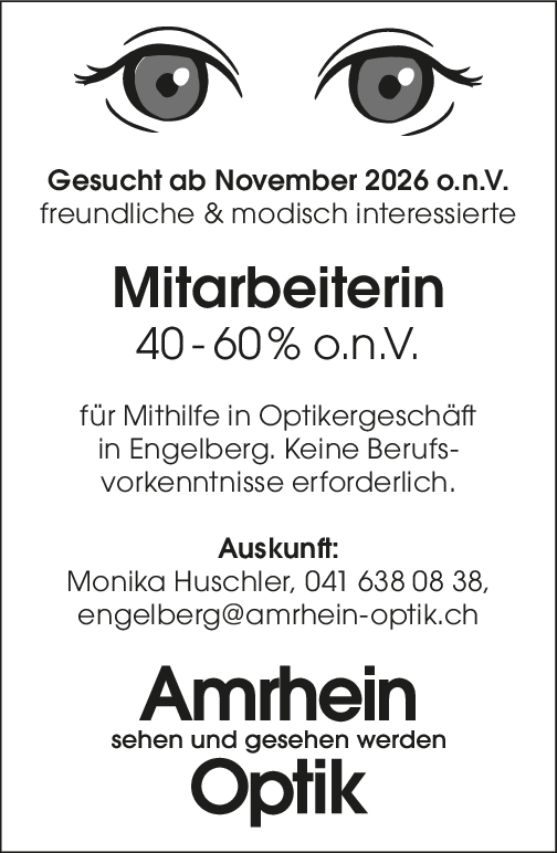 Mitarbeiterin in Engelberg