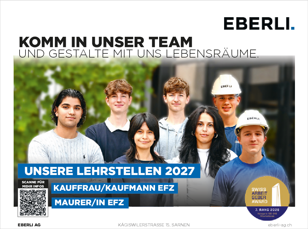 Lehrstellen KV & Maurer