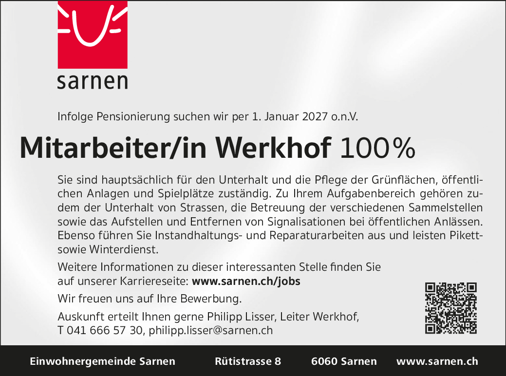 Mitarb. Werkhof 100%