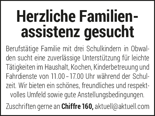 Familienassistenz gesucht