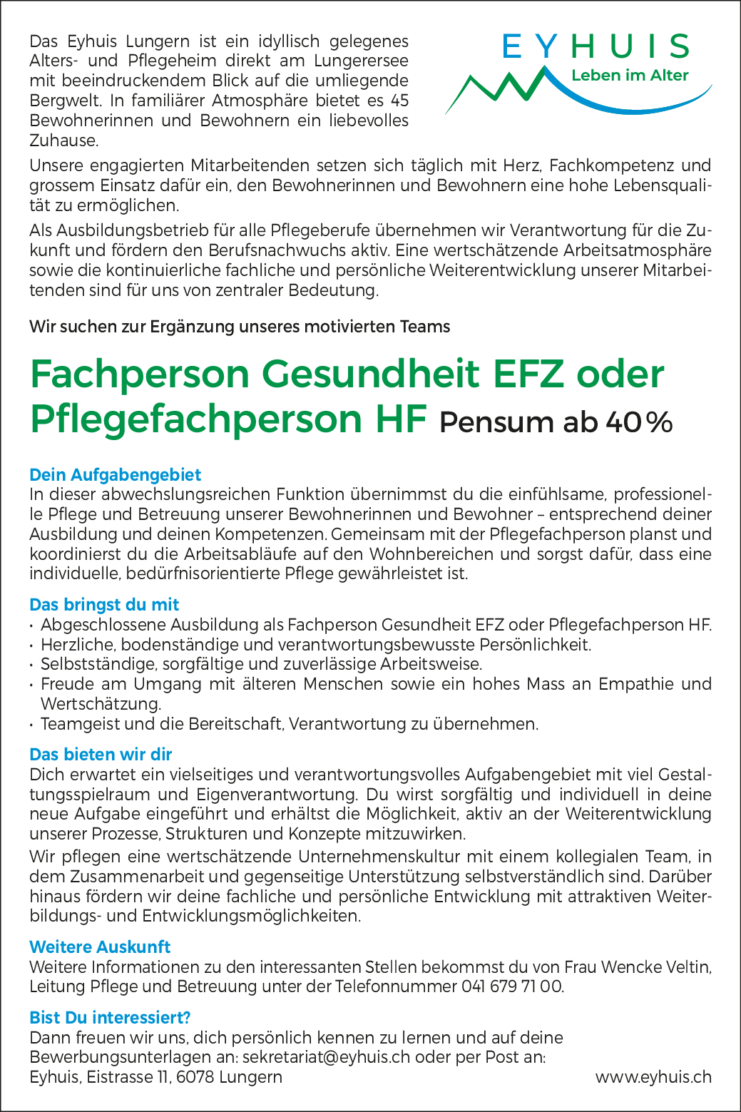 FaGe / Pflege HF