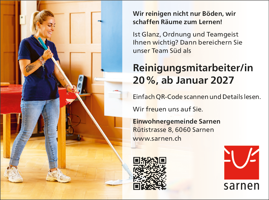 Reinigungsmitarbeiter/in