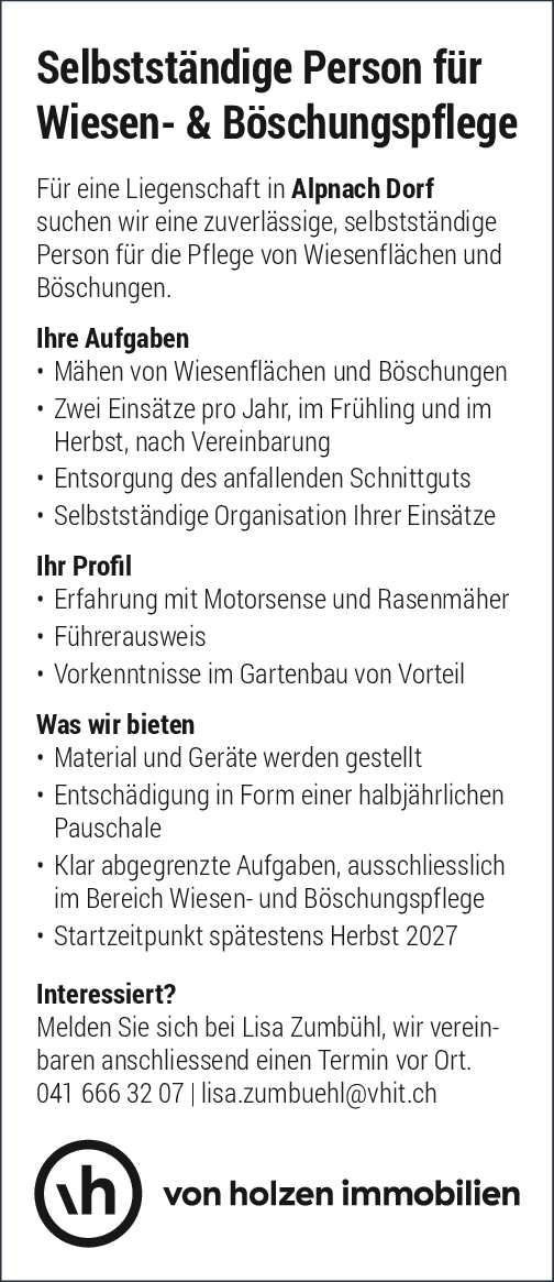 Wiesen- und Böschungspflege