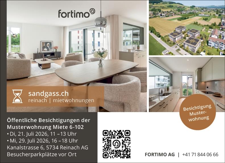 Besichtigung Musterwohnung sandgass.ch, Reinach