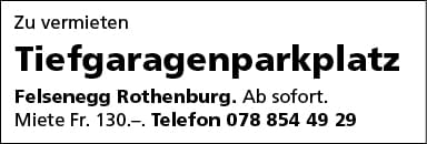 Tiefgaragenparkplatz, Rothenburg