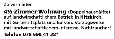 4.5 Zi Wohnung, Hitzkirch