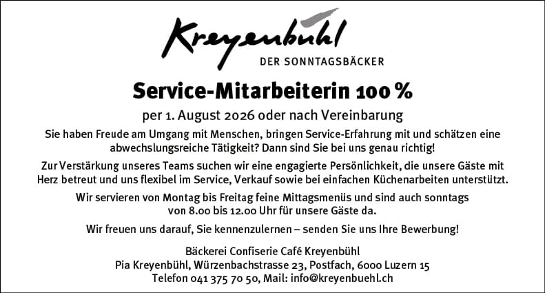 Service-Mitarbeiter/in 100%
