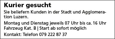 Kurier gesucht