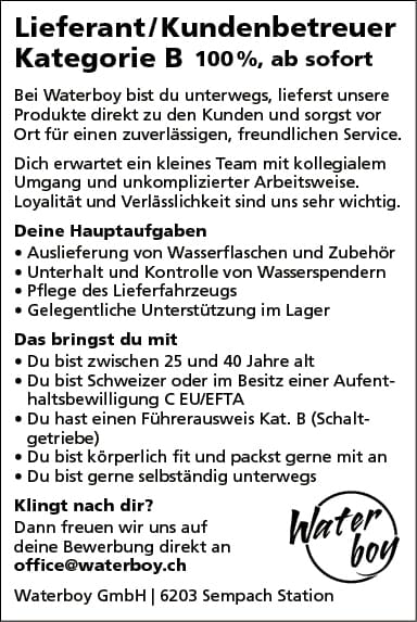 Lieferant/Kundenbetreuer