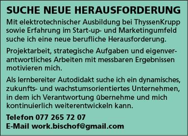 suche neue Herausforderung