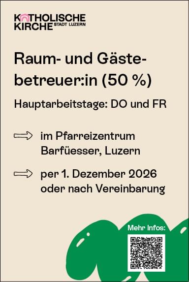 Raum- und Gästebetreuer:in 50%