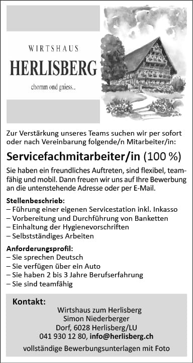 Servicefachmitarbeiter/in