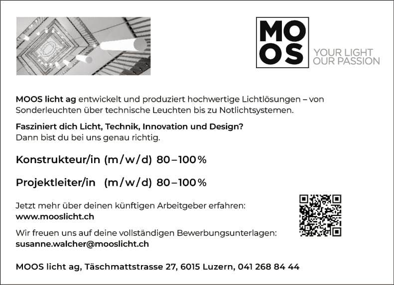 Konstrukteur/in 80-100% / Projektleiter/in 80-100%