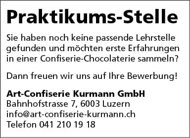 Praktikum Confiserie-Chocolaterie