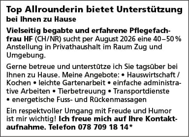 Top Allrounderin bietet Unterstützung