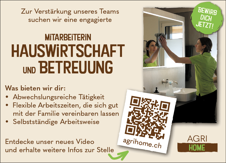 Mitarbeiter/in Hauswirtschaft und Betreuung
