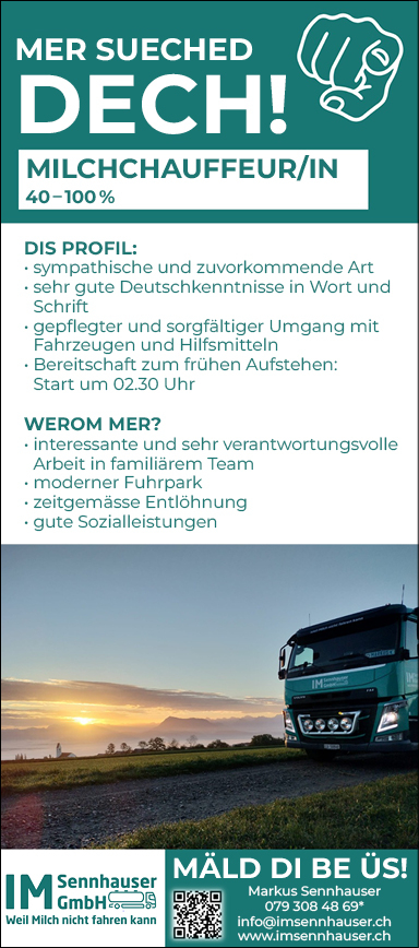 Milchchauffeur/in 40-100%