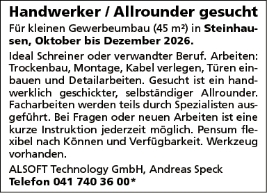 Handwerker / Allrounder