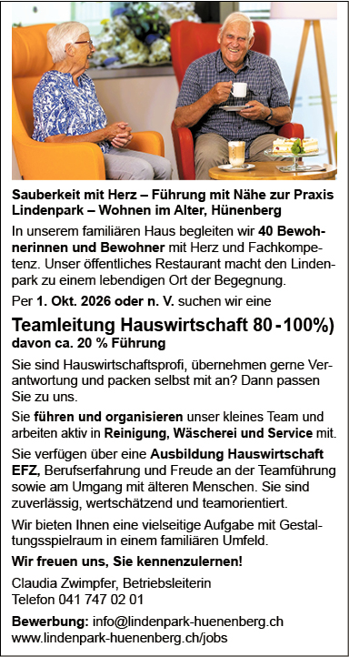 Teamleitung Hauswirtschaft 80-100%