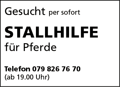Stallhilfe für Pferde