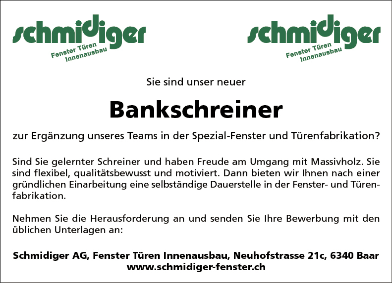 Bankschreiner