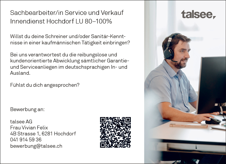 Sachbearbeiter/in Innendienst