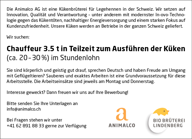 Chauffeure 3.5 t in Teilzeit