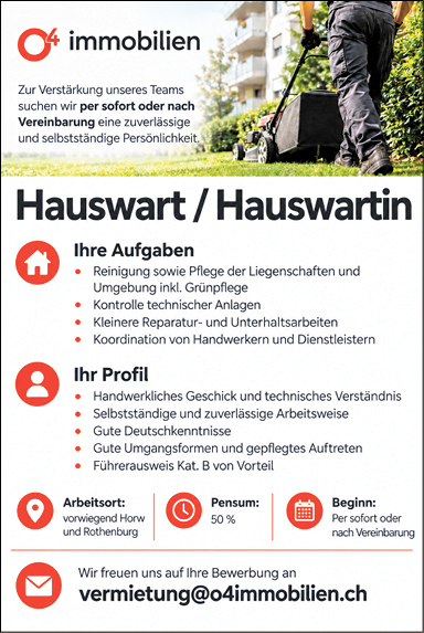 Hauswart / Hauswartin