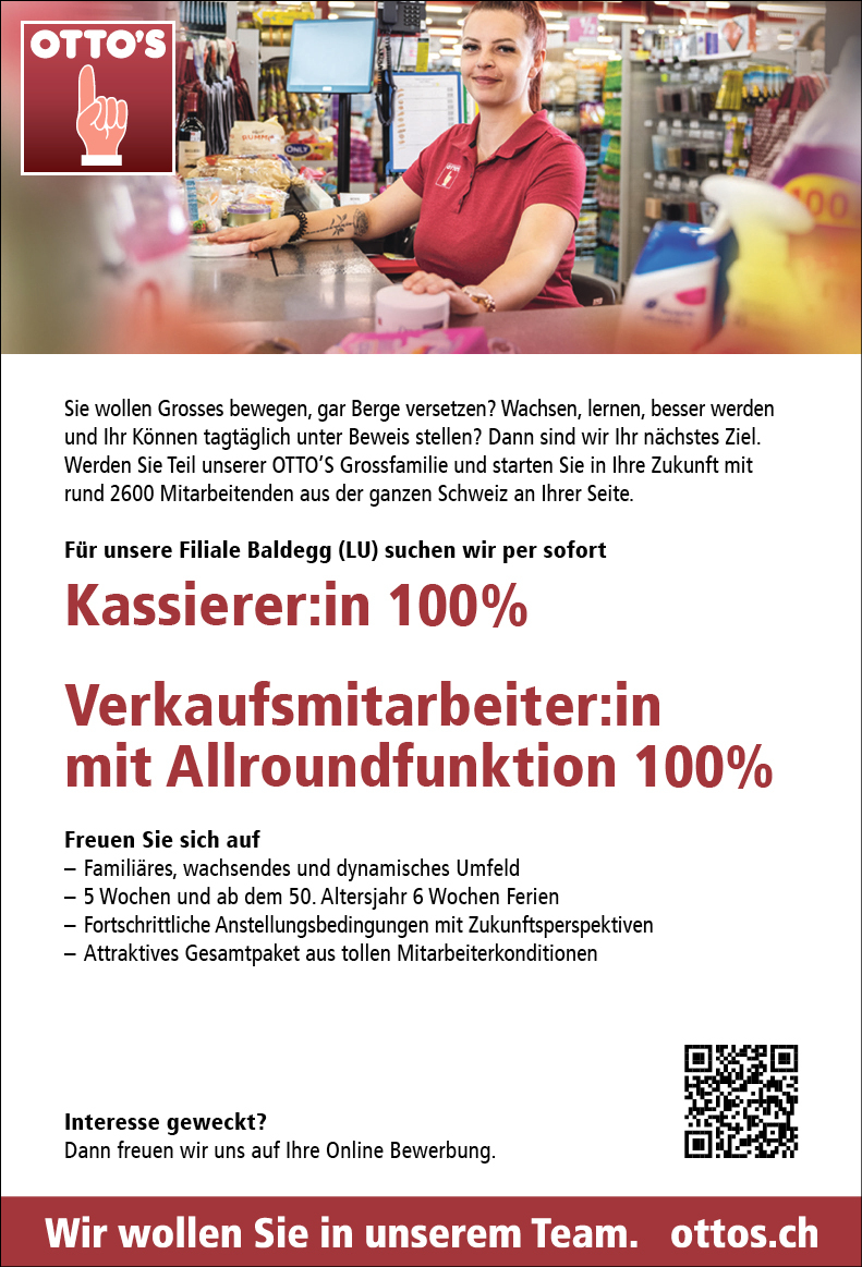 Kassierer/in + Verkaufsmitarbeiter/in