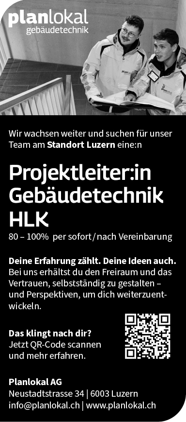 Projektleiter/in Gebäudetechnik HLK