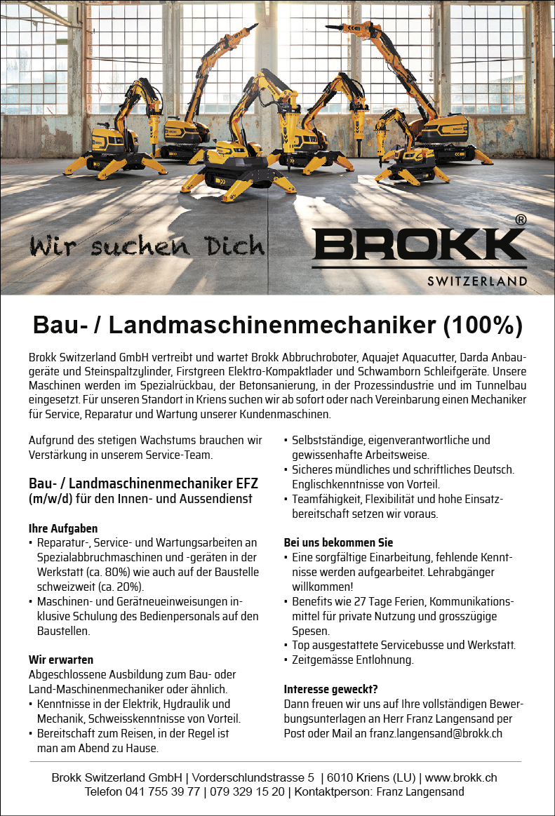 Bau- / Landmaschinenmechaniker