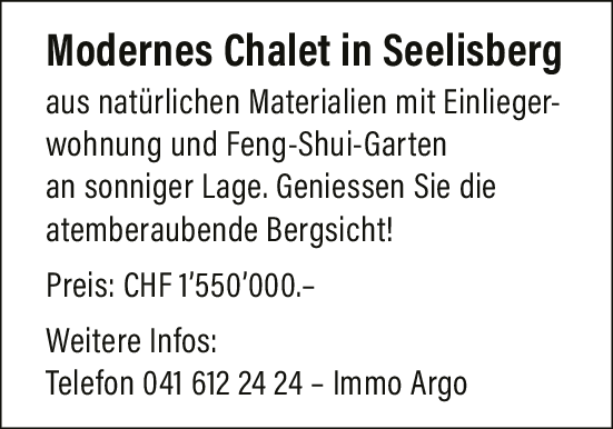 Einfamilienhaus, Seelisberg