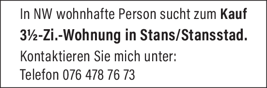3.5 Zi-Wohnung Stans/Stansstad