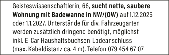 Wohnung gesucht