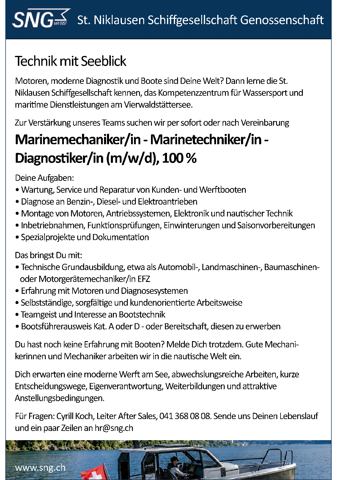 Marinemechaniker/techniker/in