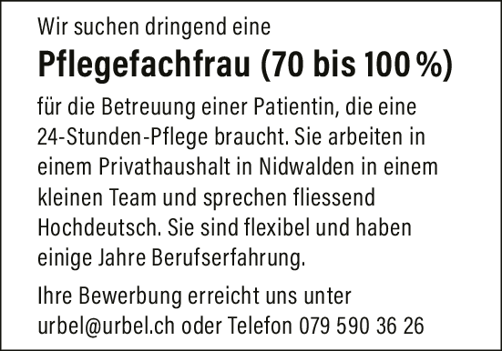 Pflegefachfrau 