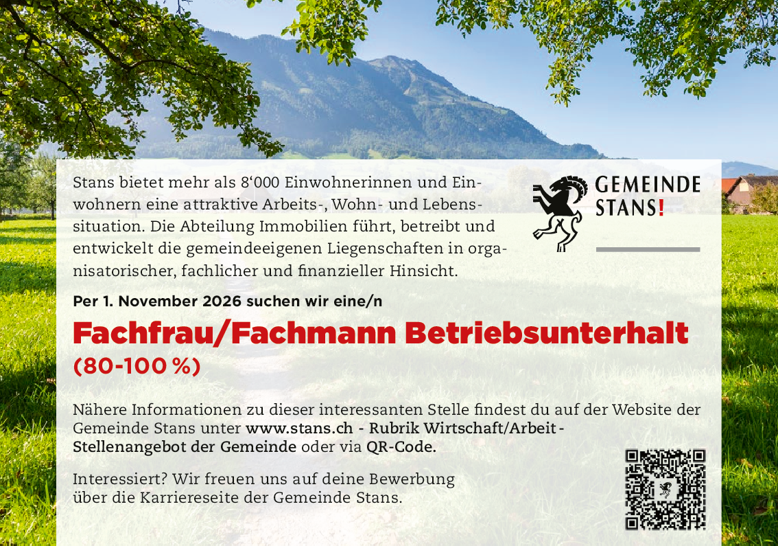 Fachfrau/Fachmann Betriebsunterh., Stans