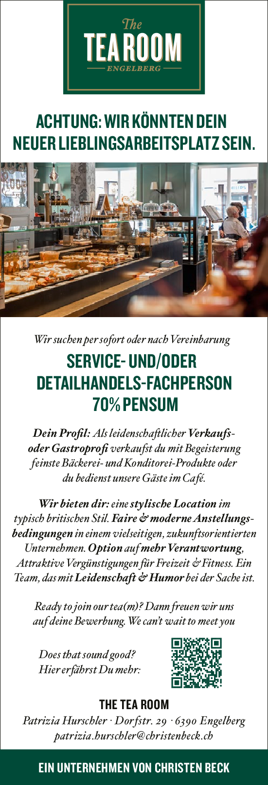 Service-/Detailhandelsfachperson 70%