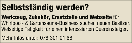 Selbstständig werden?