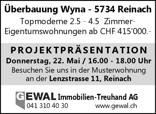2.5-4.5-Zi-Wohnungen, Reinach