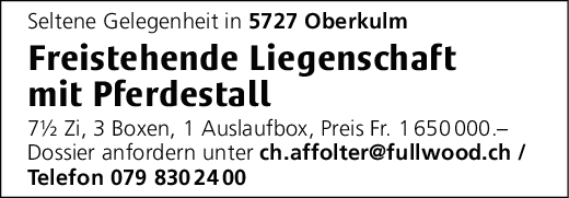 Liegenschaft, Oberkulm
