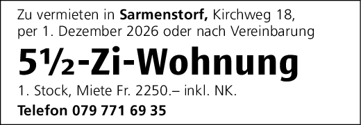 5.5 Zi-Wohnung, Sarmenstorf