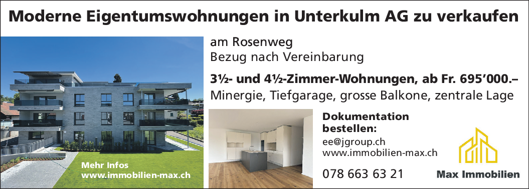 Eigentumswohnungen, Unterkulm