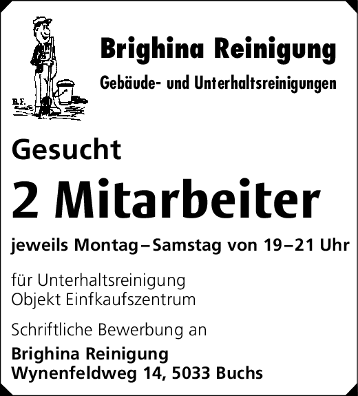 Reinigungs-Mitarbeiter