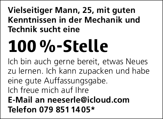 Suche Dauerstelle